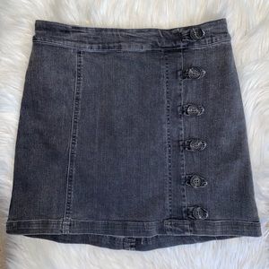 Gray Denim Skirt